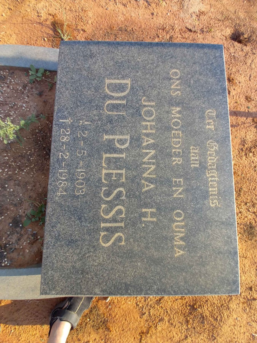 PLESSIS Johanna H., du 1903-1984