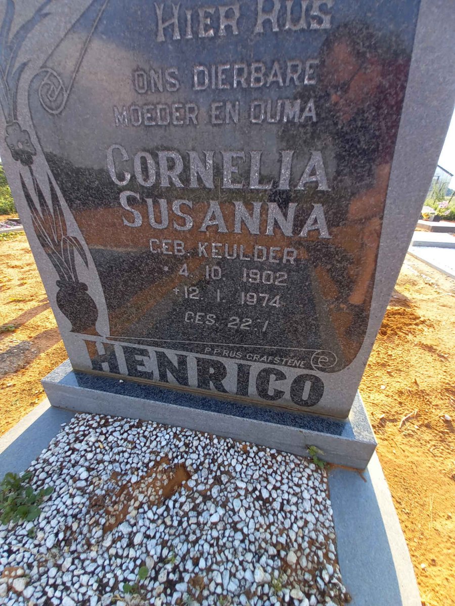 HENRICO Cornelia Susanna nee KEULDER 1902-1974