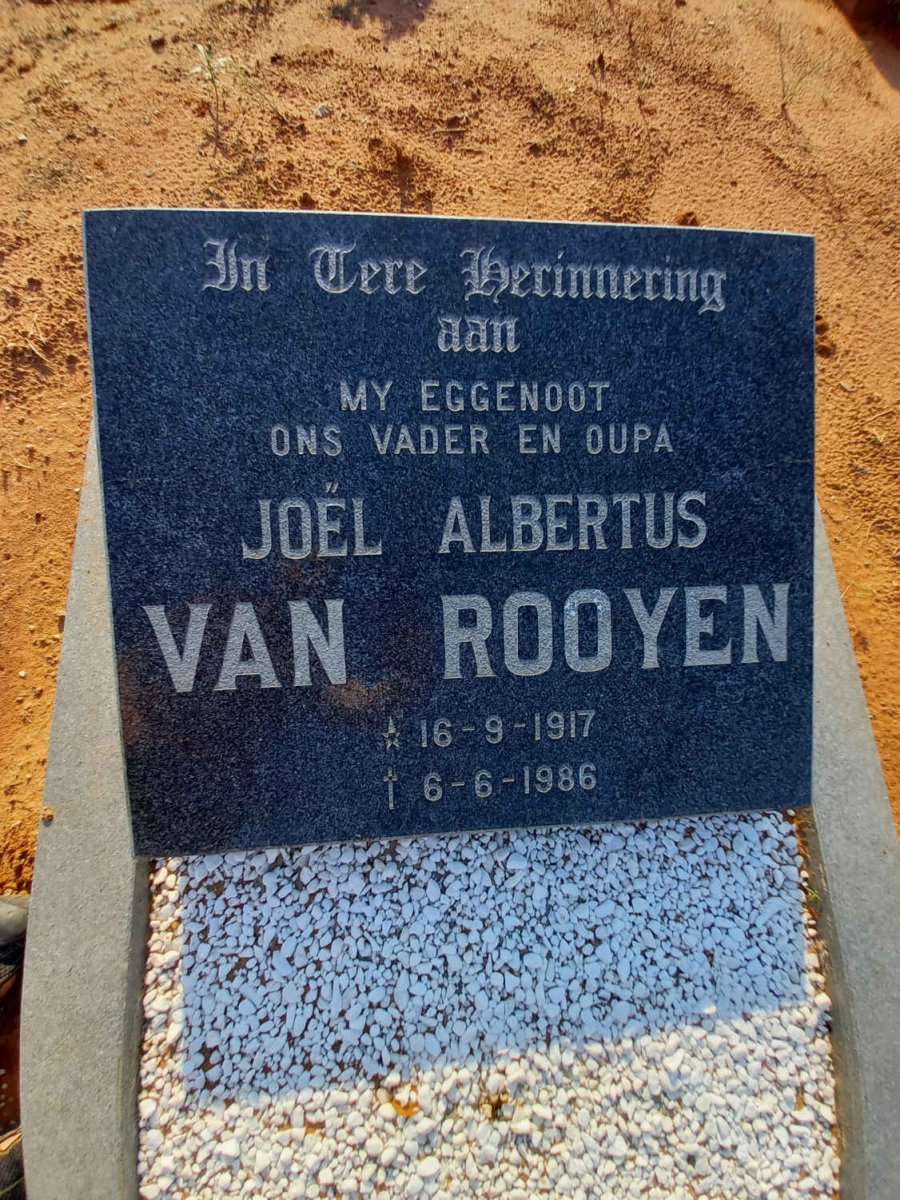 ROOYEN Joel Albertus, van 1917-1986