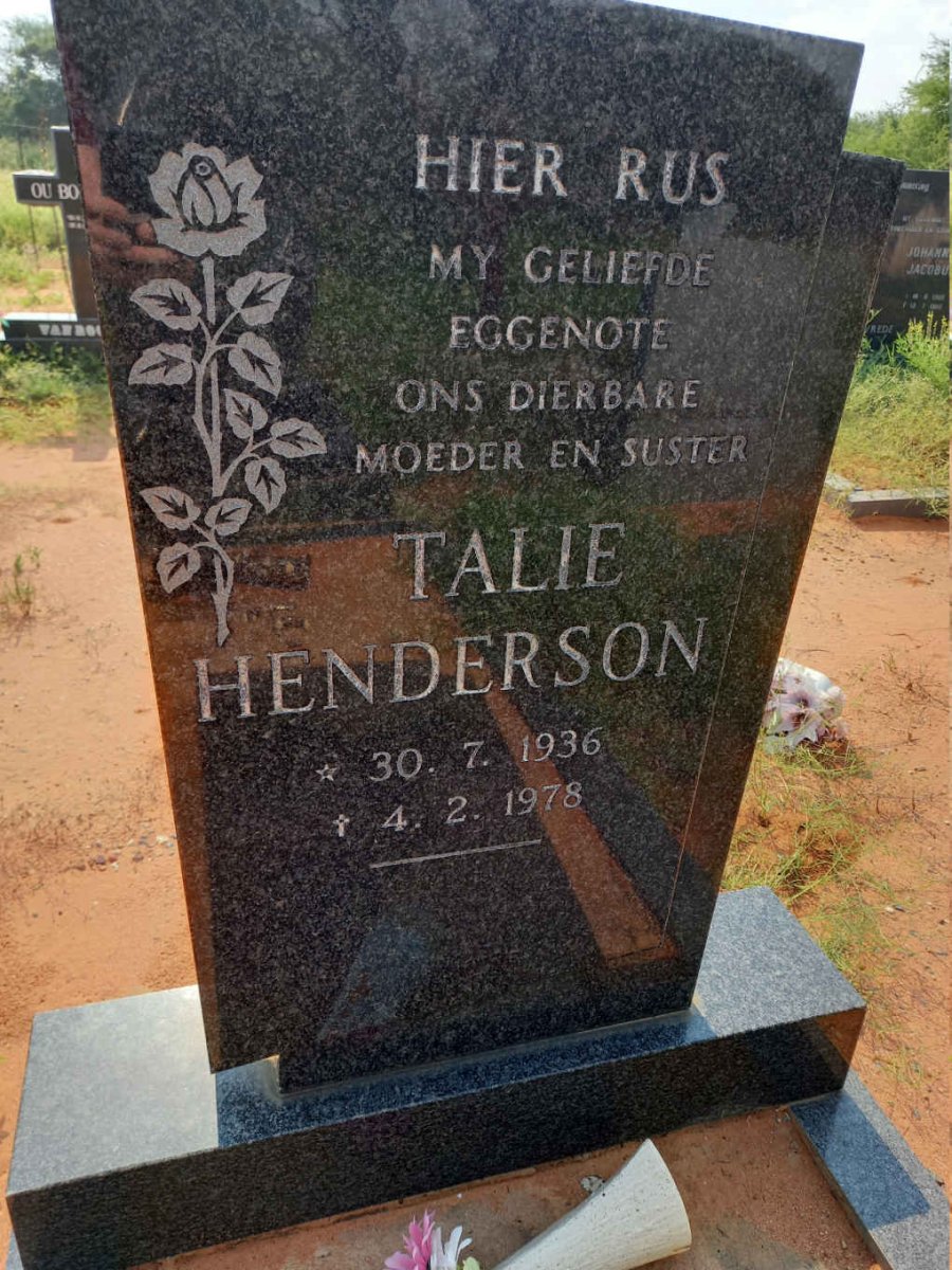 HENDERSON Talie 1936-1978