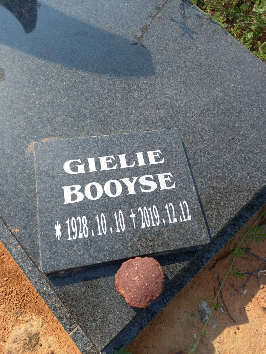 BOOYSE Gielie 1928-2019