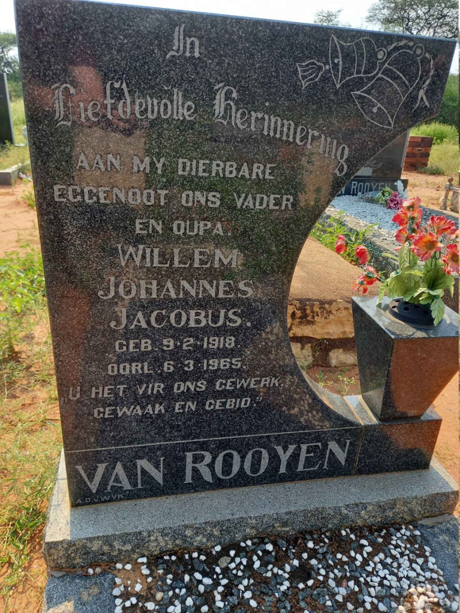 ROOYEN Willem Johannes Jacobus, van 1918-1965
