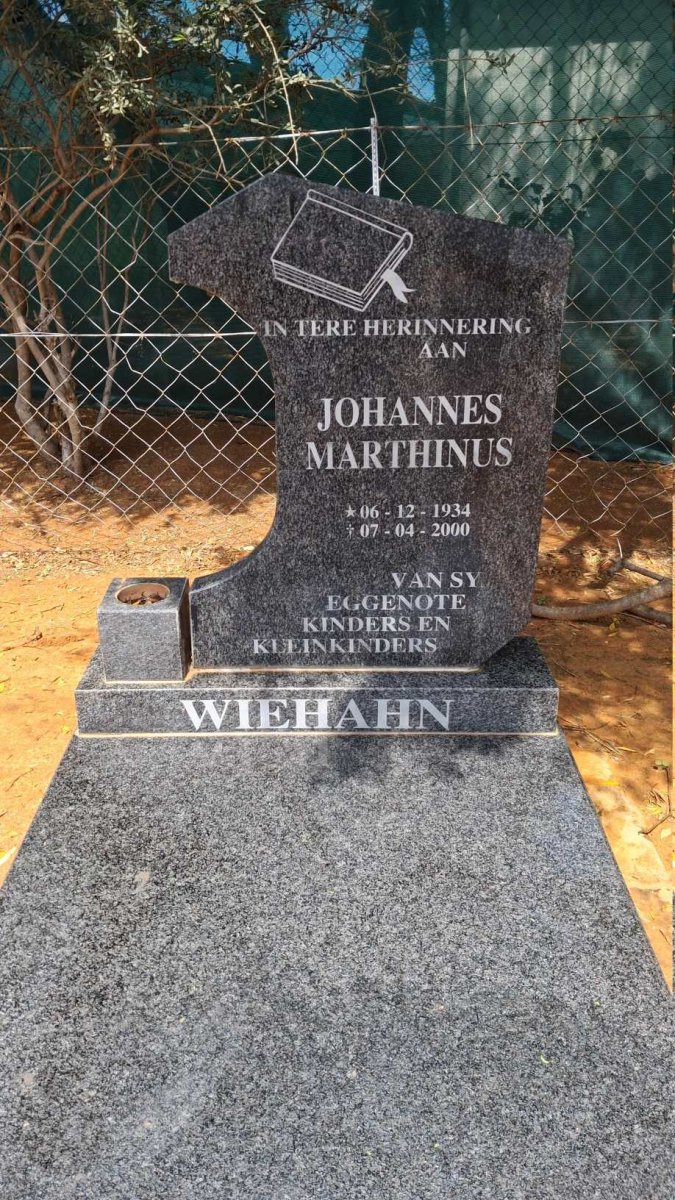 WIEHAHN Johannes Marthinus 1934-2000