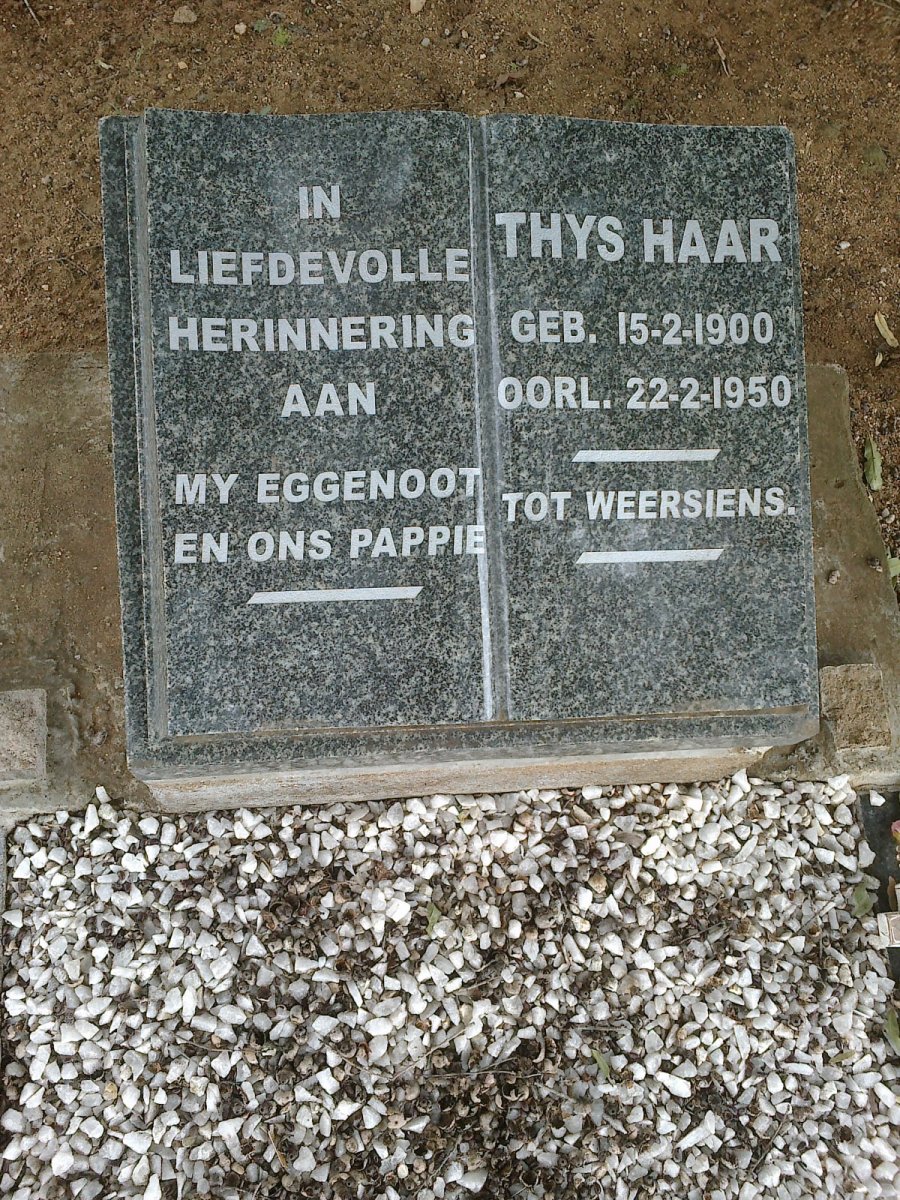 HAAR Thys 1900-1950