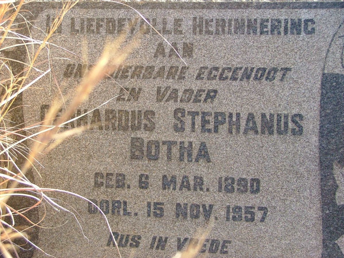 BOTHA Gerhardus Stephanus 1890-1957