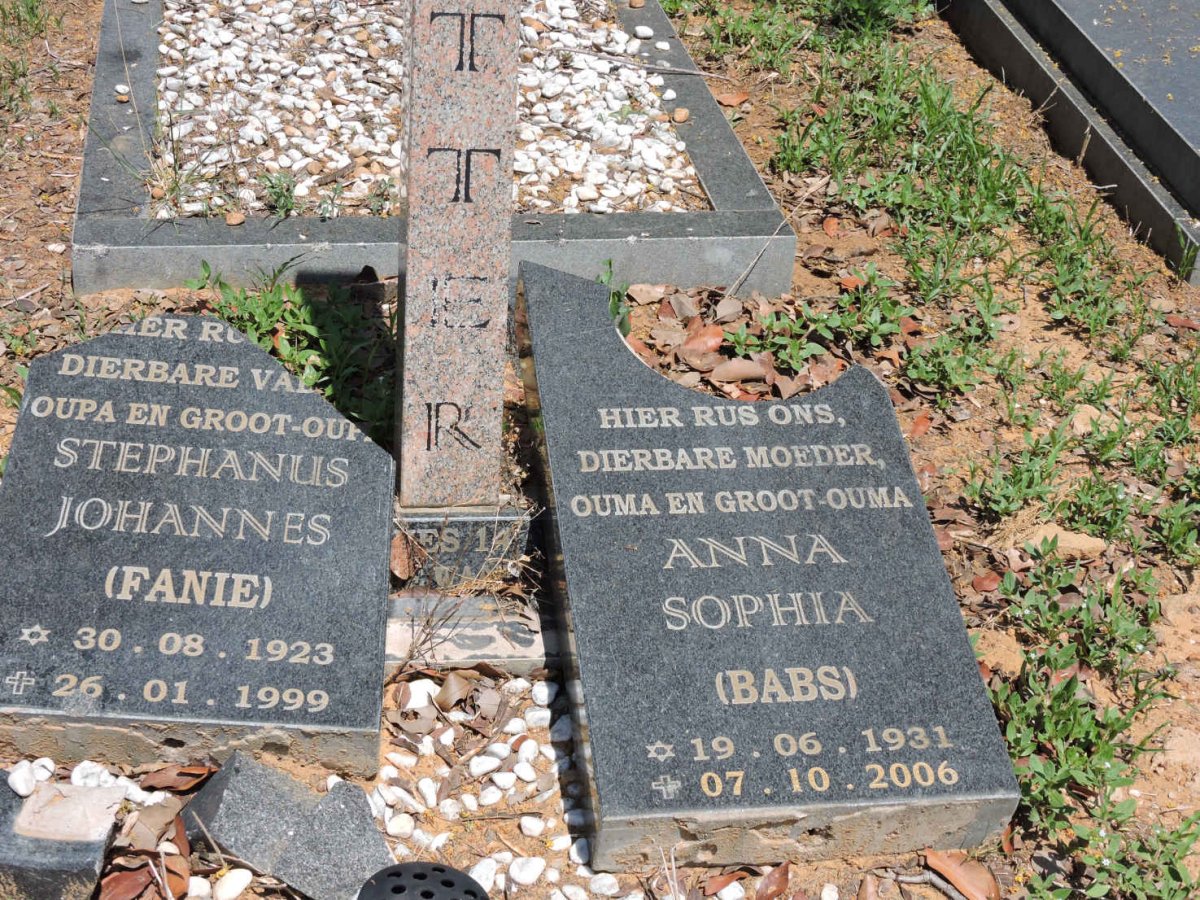 PUTTER Stephanus Johannes 1923-1999 &amp; Anna Sophia 1931-2006