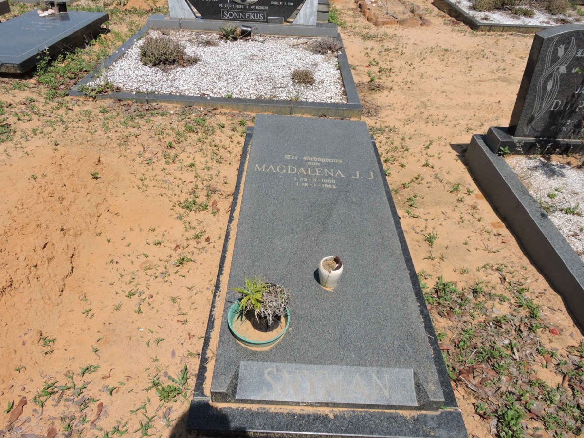 SNYMAN Magdalena J.J. 1900-1985
