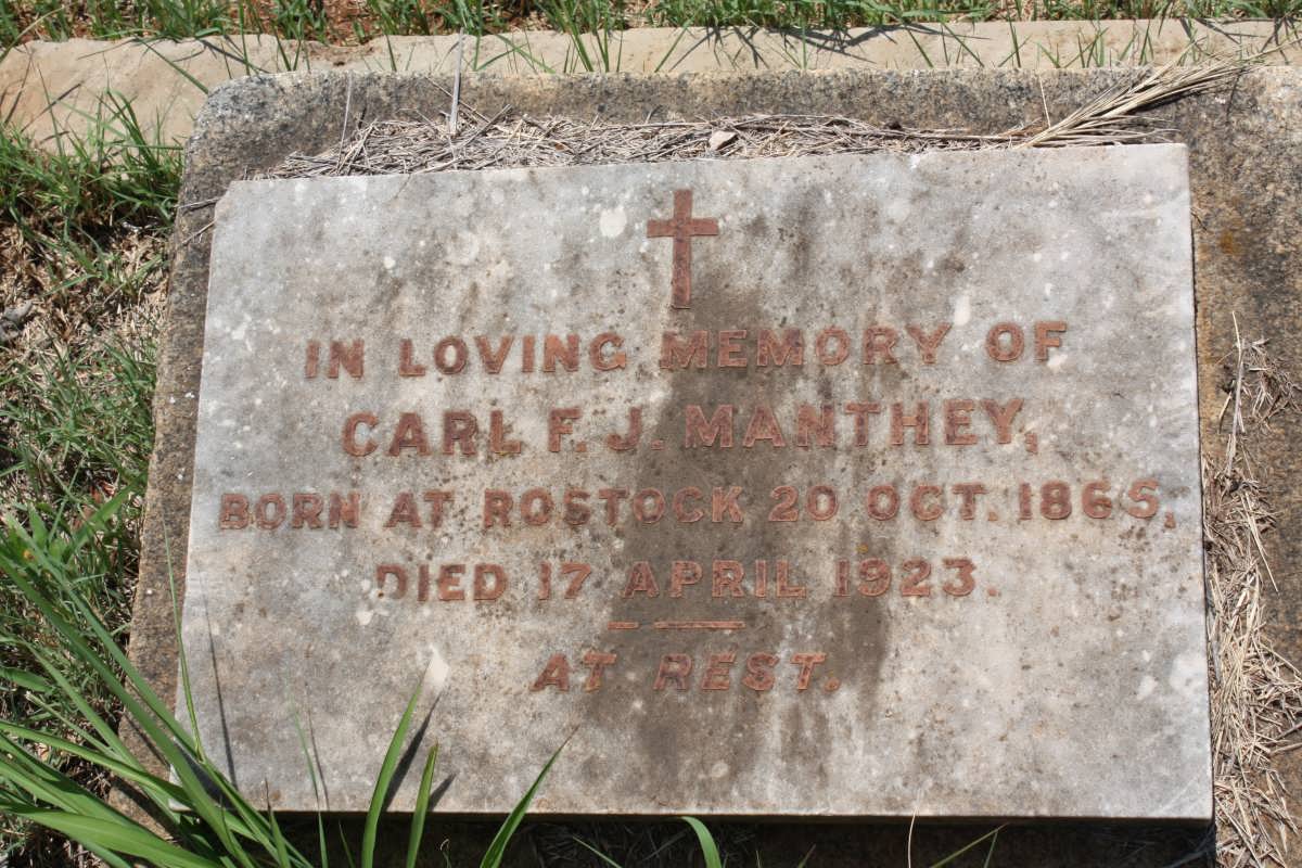 MANTHEY Carl F.J. 1865-1923