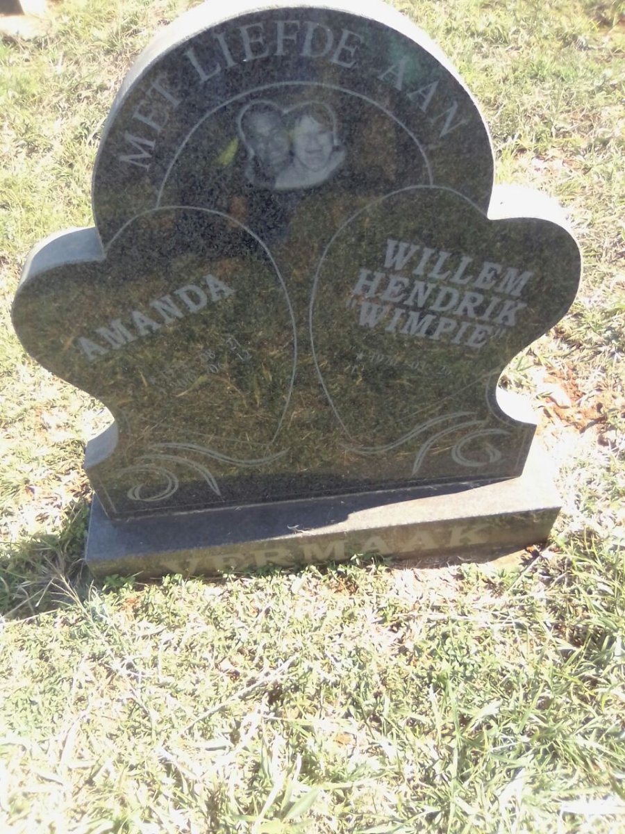 VERMAAK Willem Hendrik 1970- &amp; Amanda 1973-2010