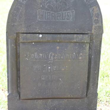 MERWE Johan Gerhardus, v.d. 1866-1925