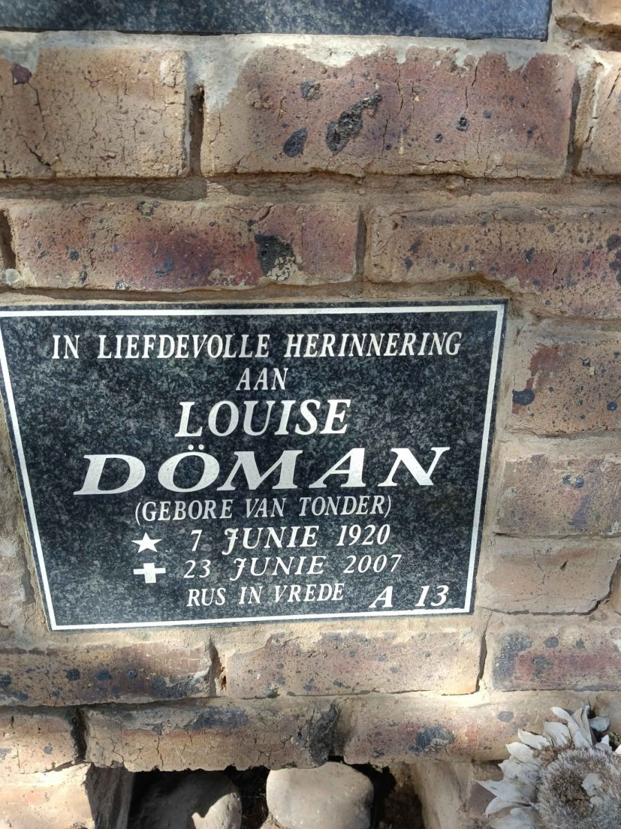 DOMAN Louise 1920-2007