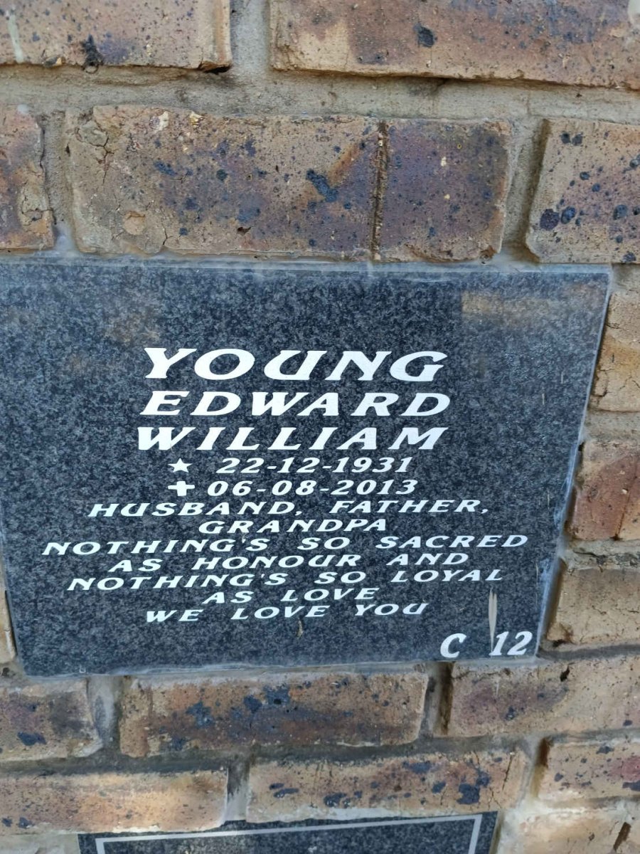 YOUNG Edward William 1931-2013