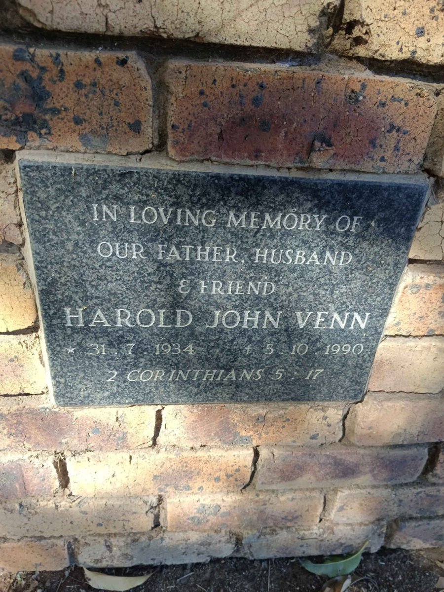 VENN Harold John 1934-1990