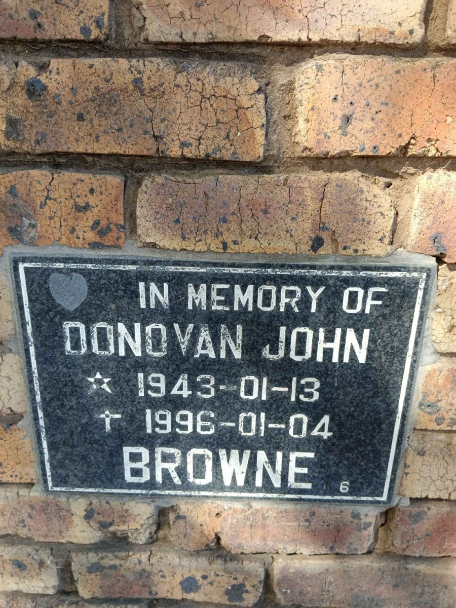 BROWNE Donovan John 1943-1996