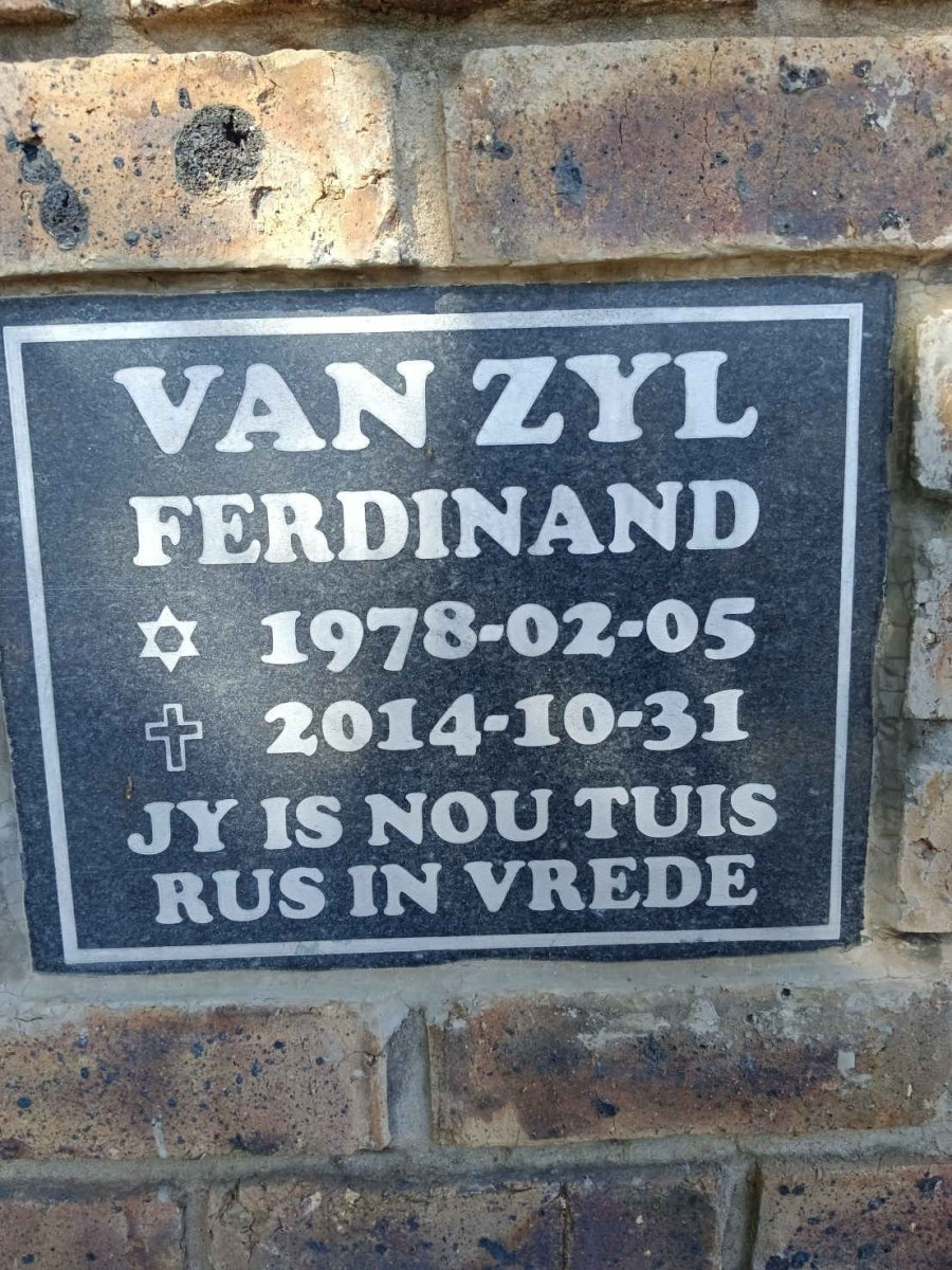 ZYL Ferdinand, van 1978-2014