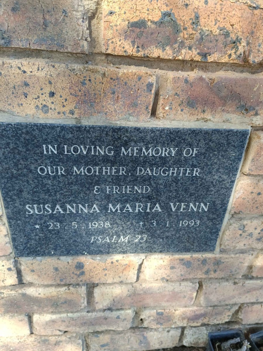 VENN Susanna Maria 1938-1993