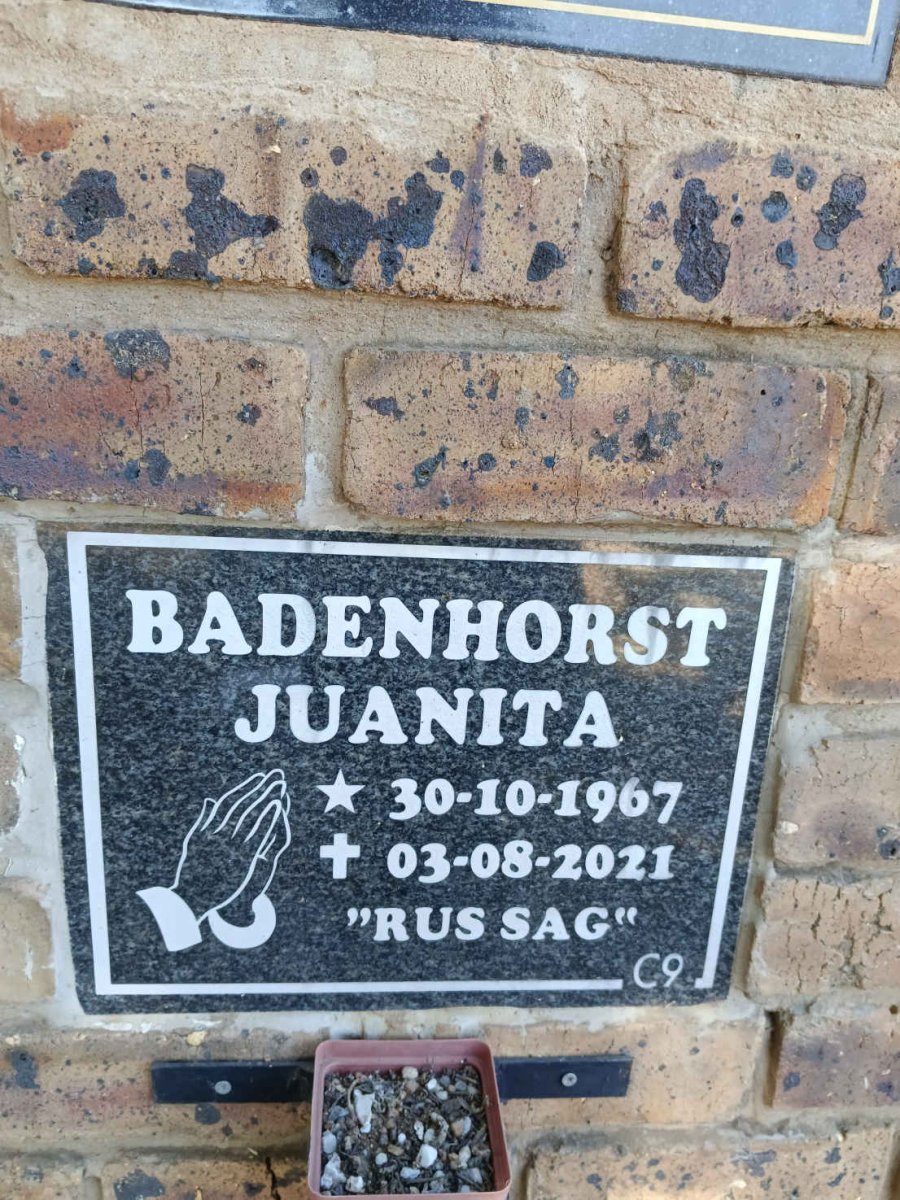 BADENHORST Juanita 1967-2021