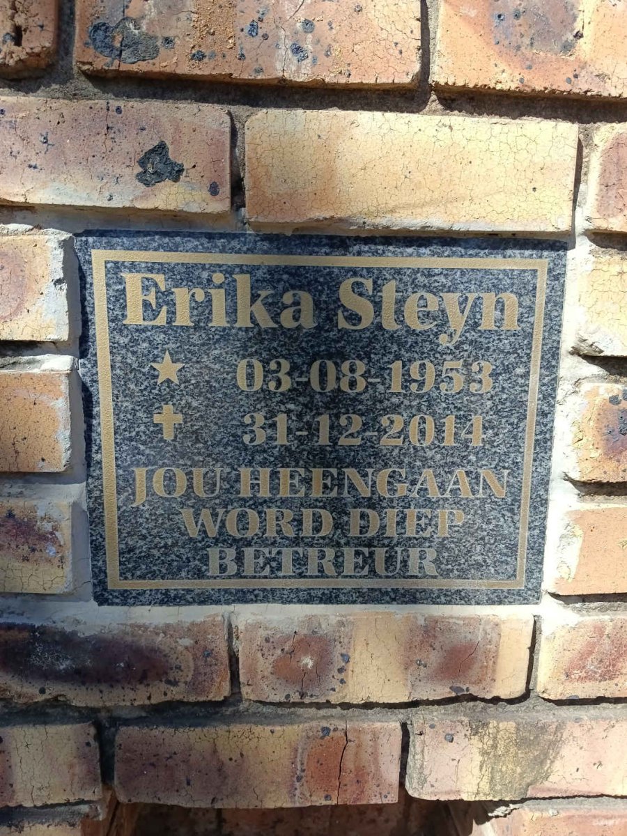 STEYN Erika 1953-2014
