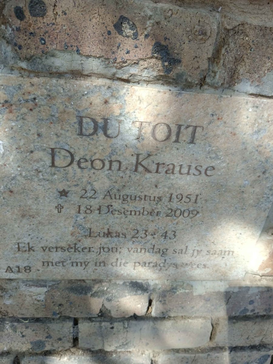 TOIT Deon Krause, du 1951-2009