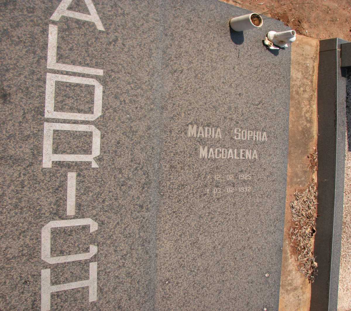 ALDRICH Maria Sophia Magdalena 1925-1992