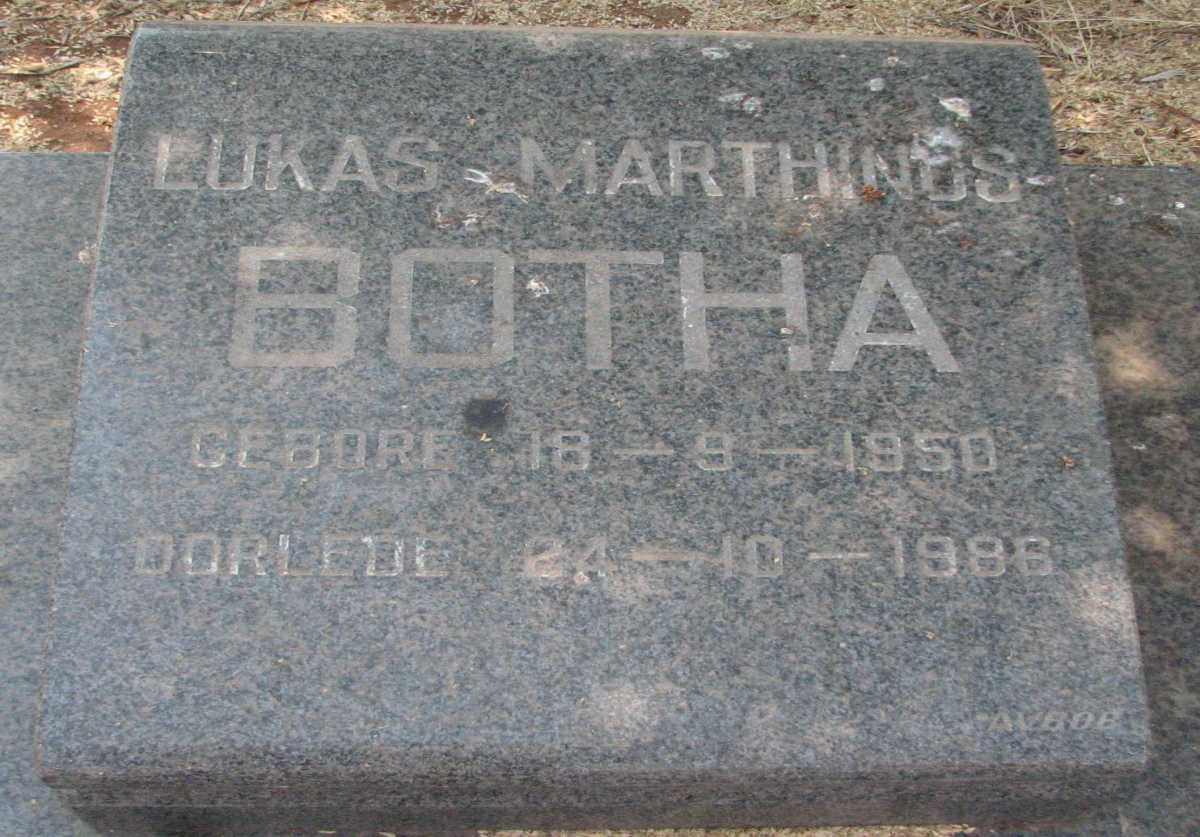 BOTHA Lukas Marthinus 1950-1986