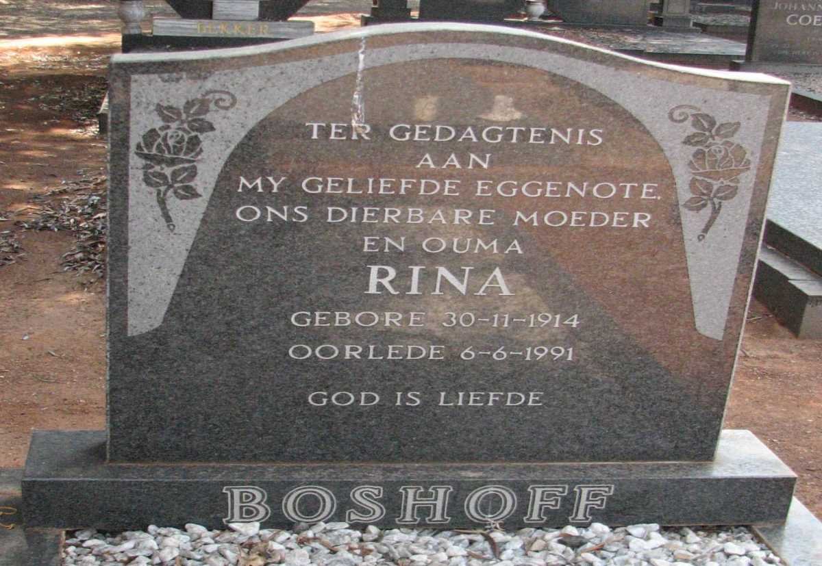 BOSHOFF Rina 1914-1991