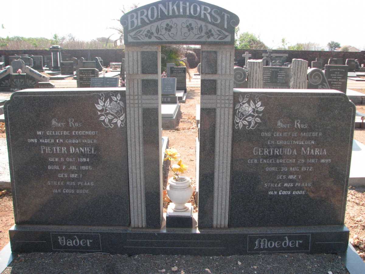 BRONKHORST Pieter Daniel 1894-1965 &amp; Gertruida Maria ENGELBRECHT 1899-1972