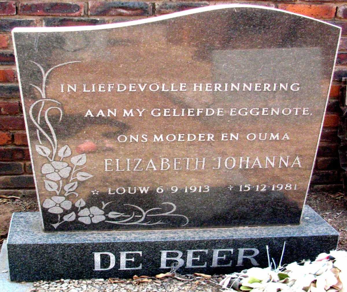 BEER Elizabeth Johanna, de nee LOUW 1913-1981