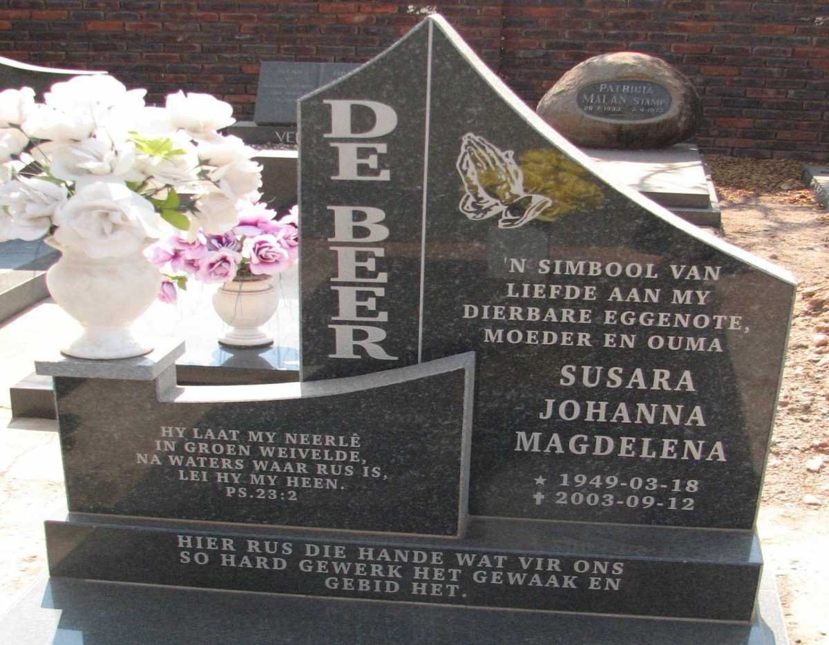 BEER Susara Johanna Magdelena, de 1949-2003
