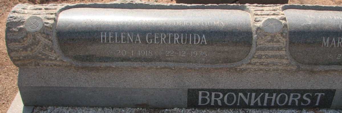 BRONKHORST Helena Gertruida 1918-1975