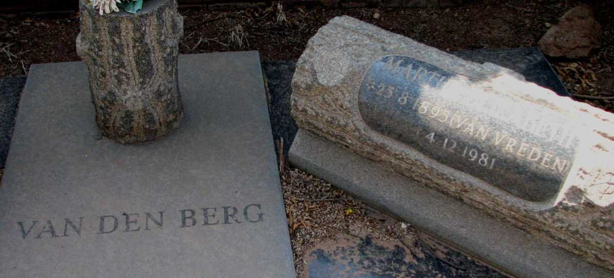 BERG Martha Elizabeth, van den nee VAN VREDEN 1895-1981