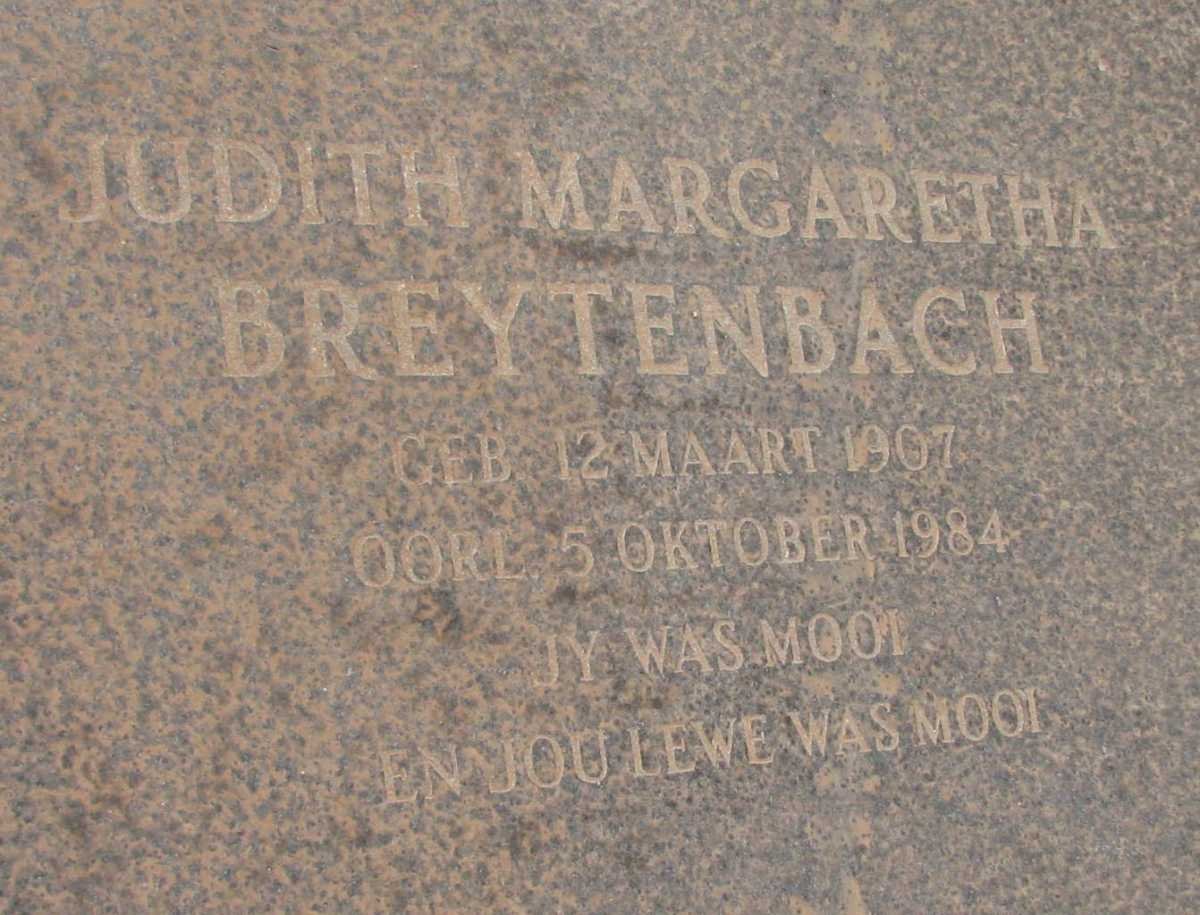 BREYTENBACH Judith Margaretha 1907-1984