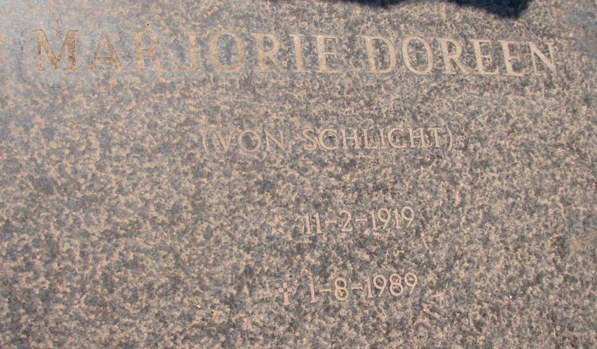 BAYFORD Marjorie Doreen nee VON SCHLICHT von 1919-1989