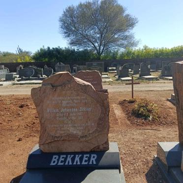 BEKKER Willem Johannes 1927-2011