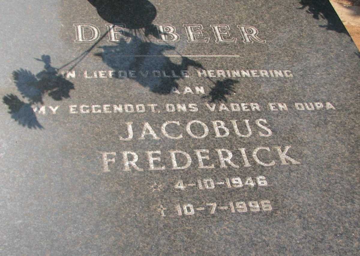 BEER Jacobus Frederick, de 1946-1996