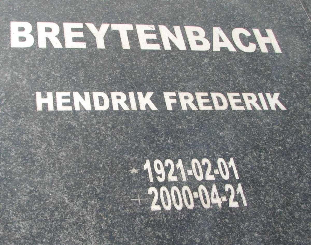 BREYTENBACH Hendrik Frederik 1921-2000
