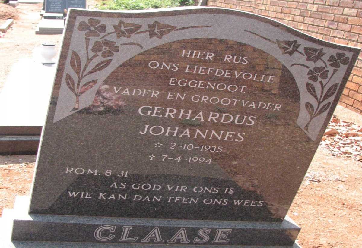 CLAASE Gerhardus Johannes 1935-1994