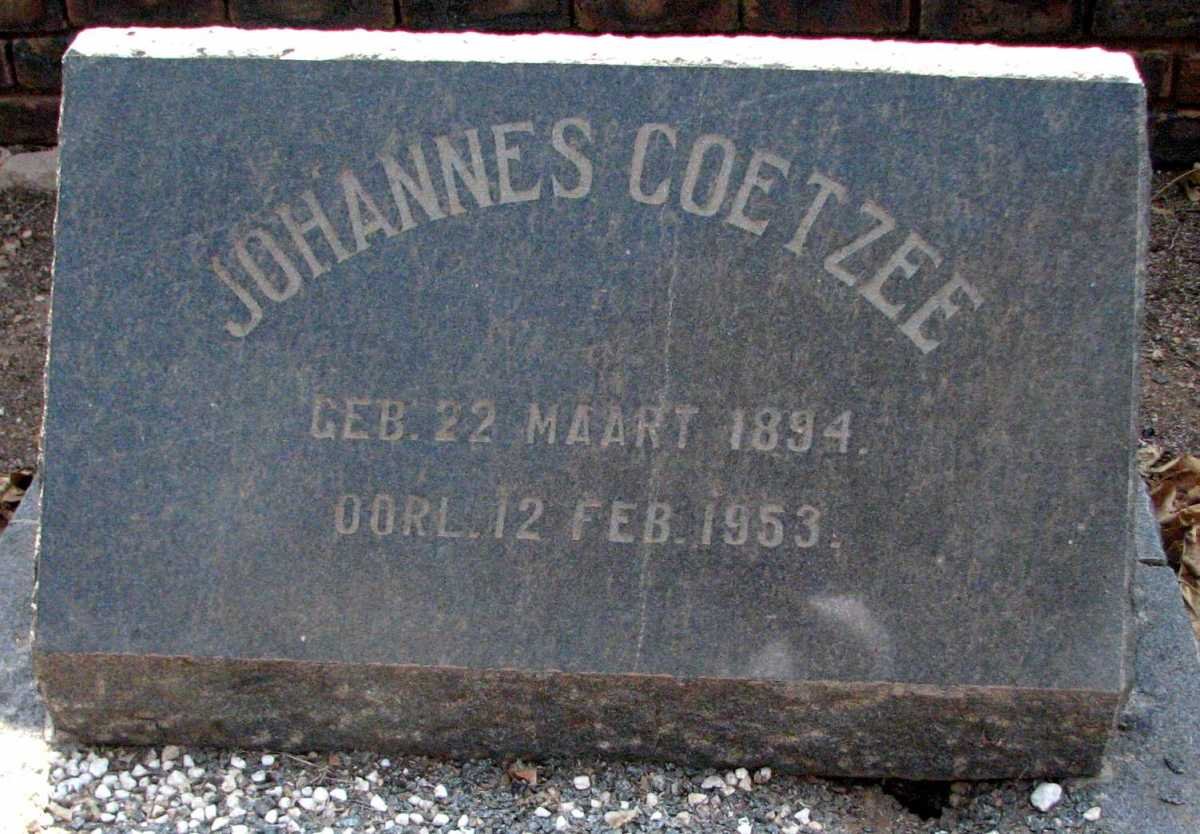 COETZEE Johannes 1894-1953