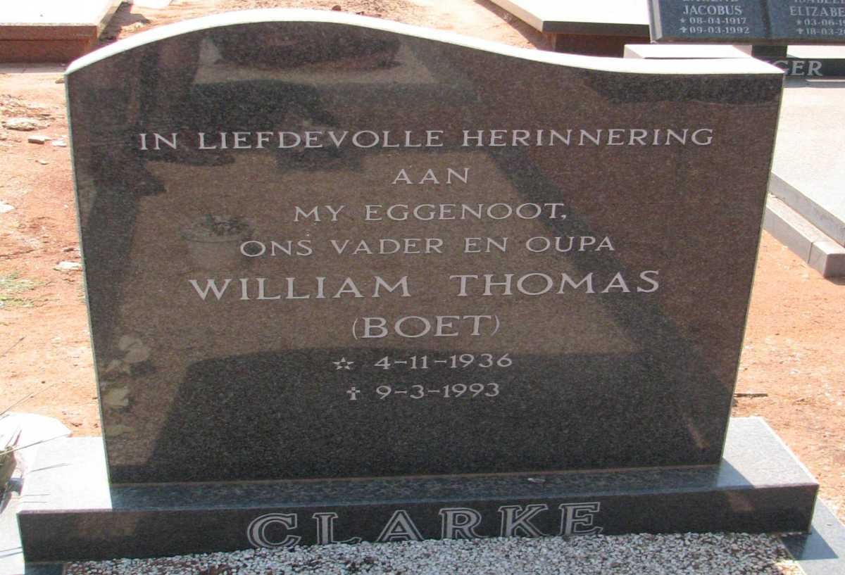 CLARKE William Thomas 1936-1993