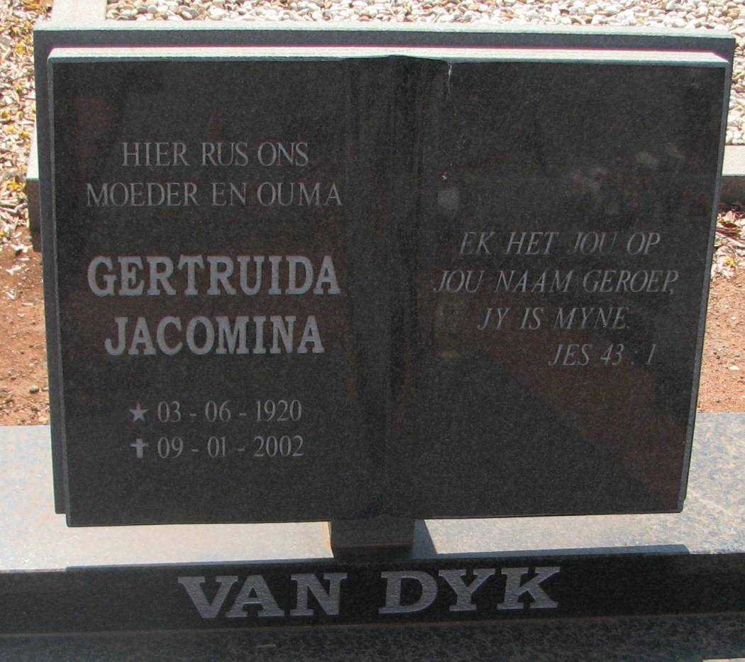 DYK Gertruida Jacomina, van 1920-2002