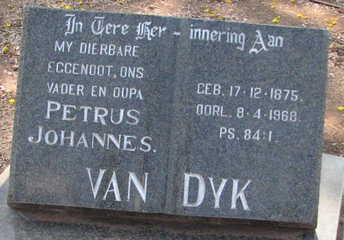 DYK Petrus Johannes, van 1875-1968
