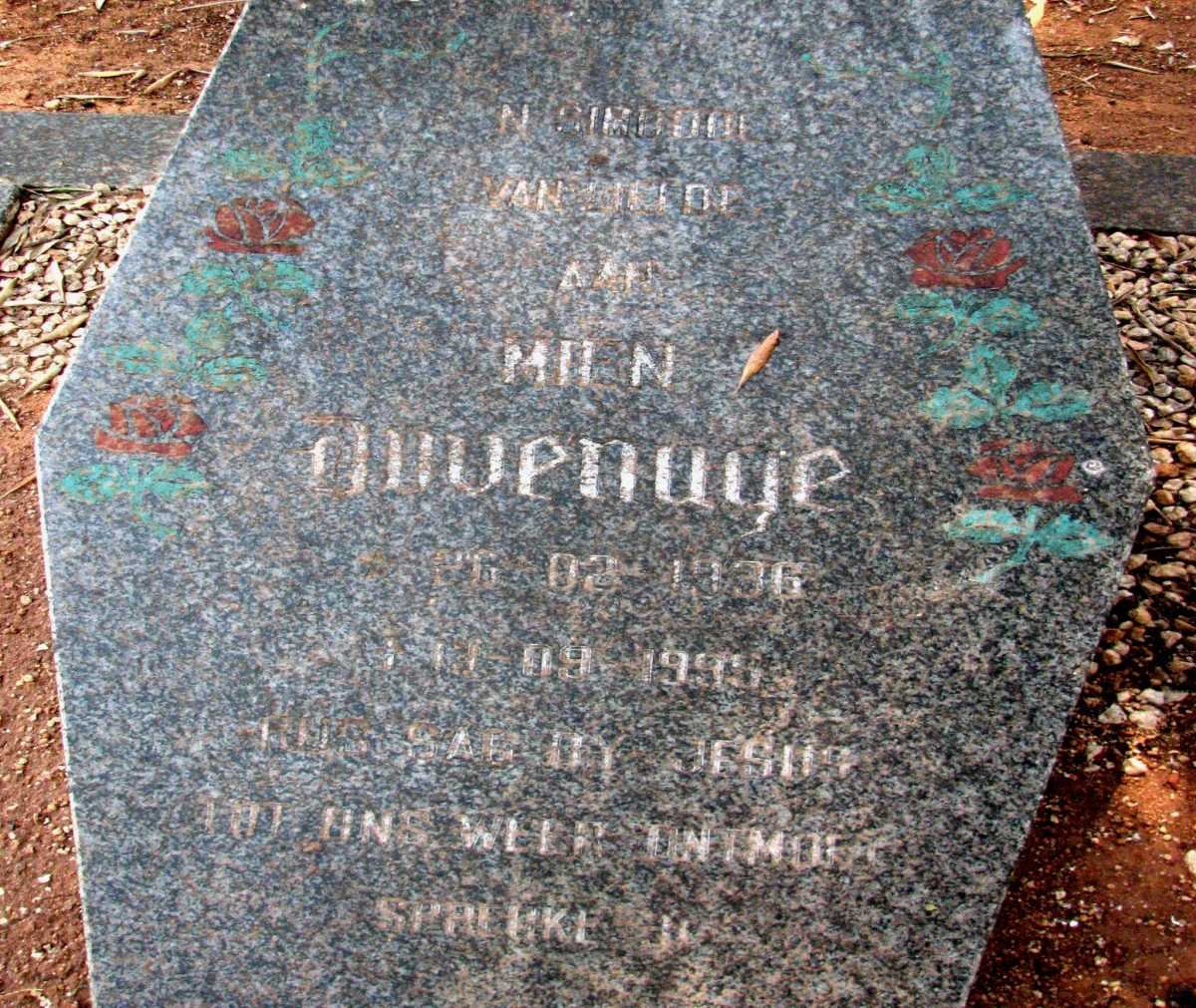 DUVENHAGE Mien 1936-1995