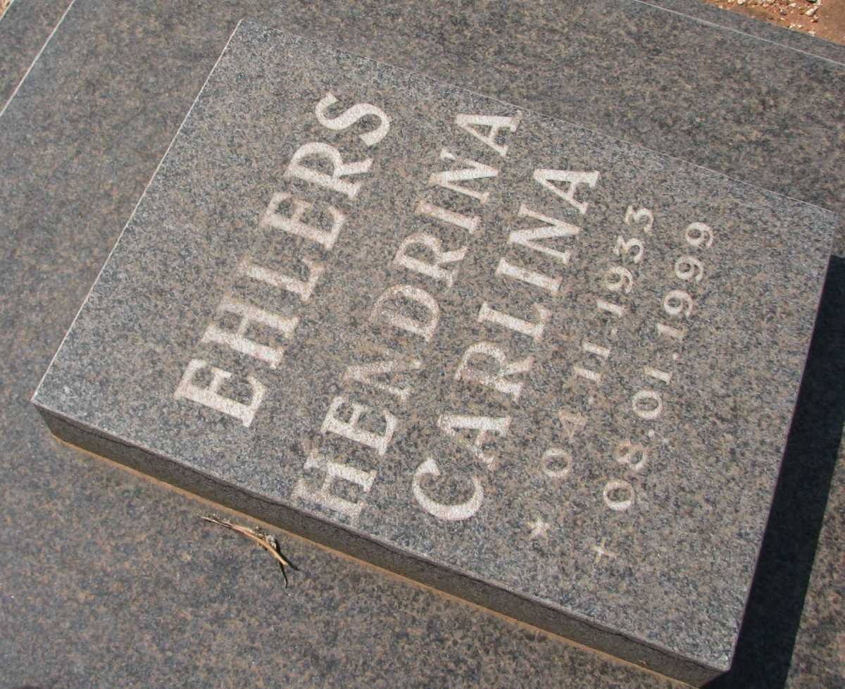 EHLERS Hendrina Carlina 1933-1999