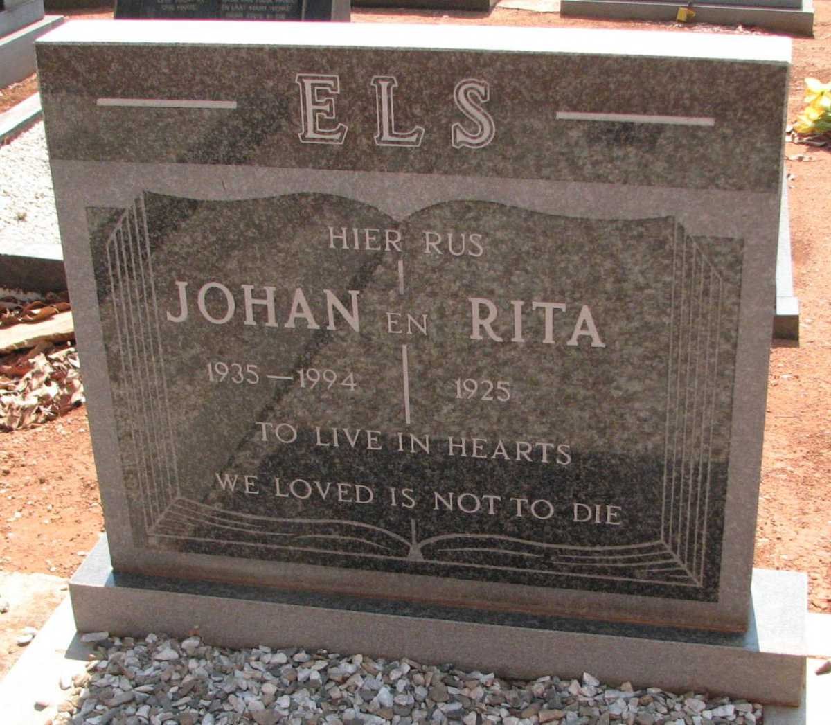 ELS Johan 1935-1994 &amp; Rita 1925-
