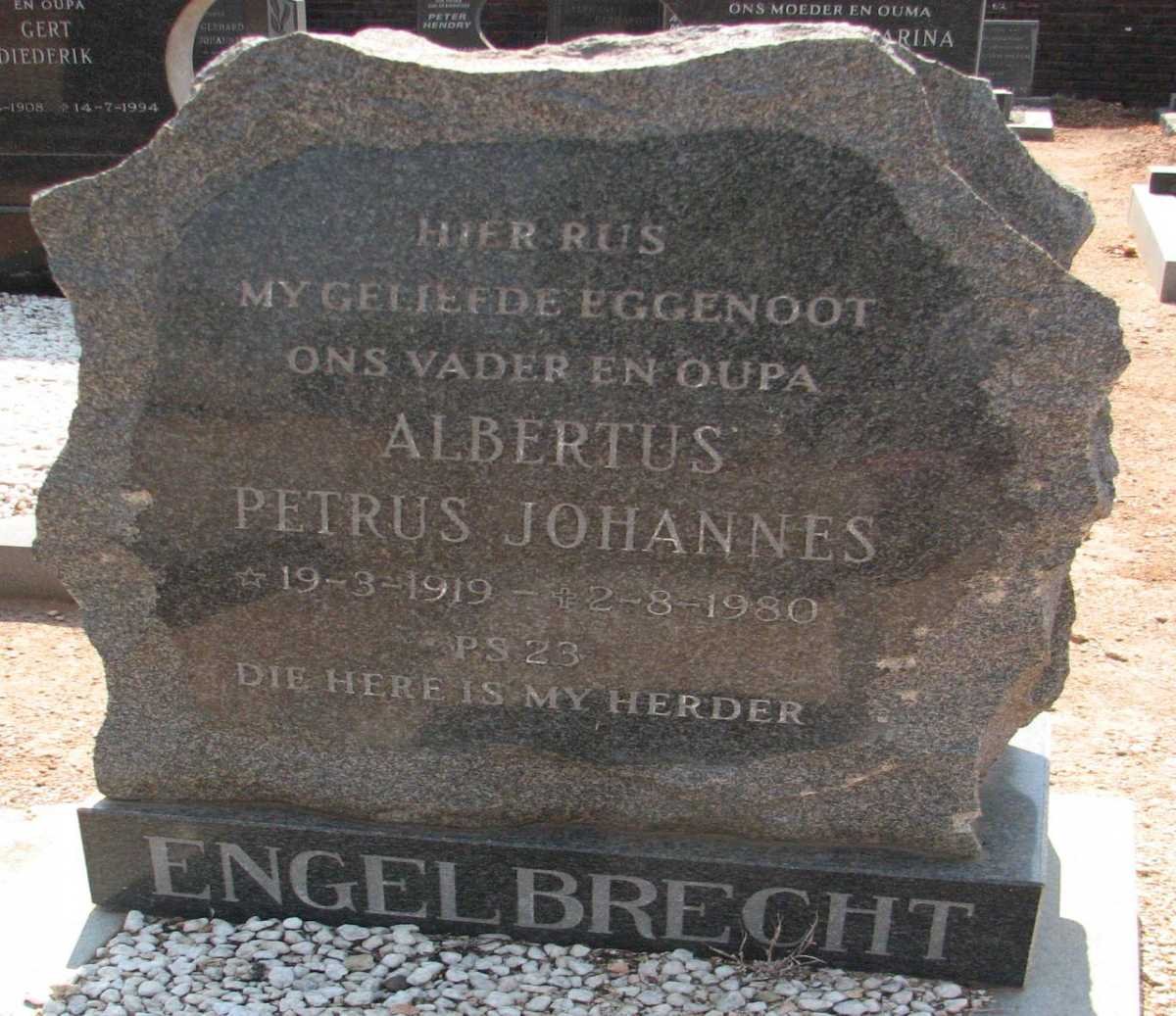 ENGELBRECHT Albertus Petrus Johannes 1919-1980
