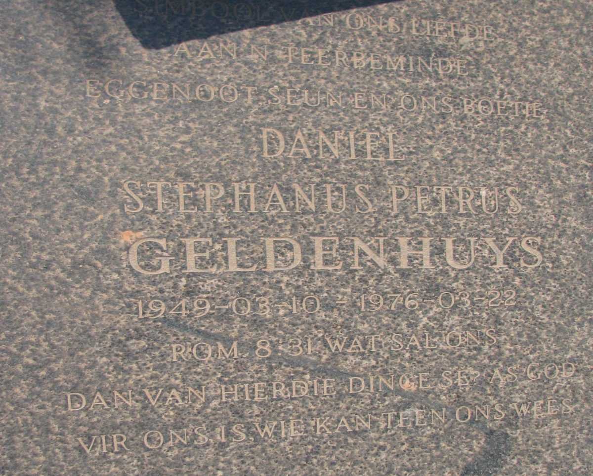 GELDENHUYS Stephanus Petrus 1949-1976