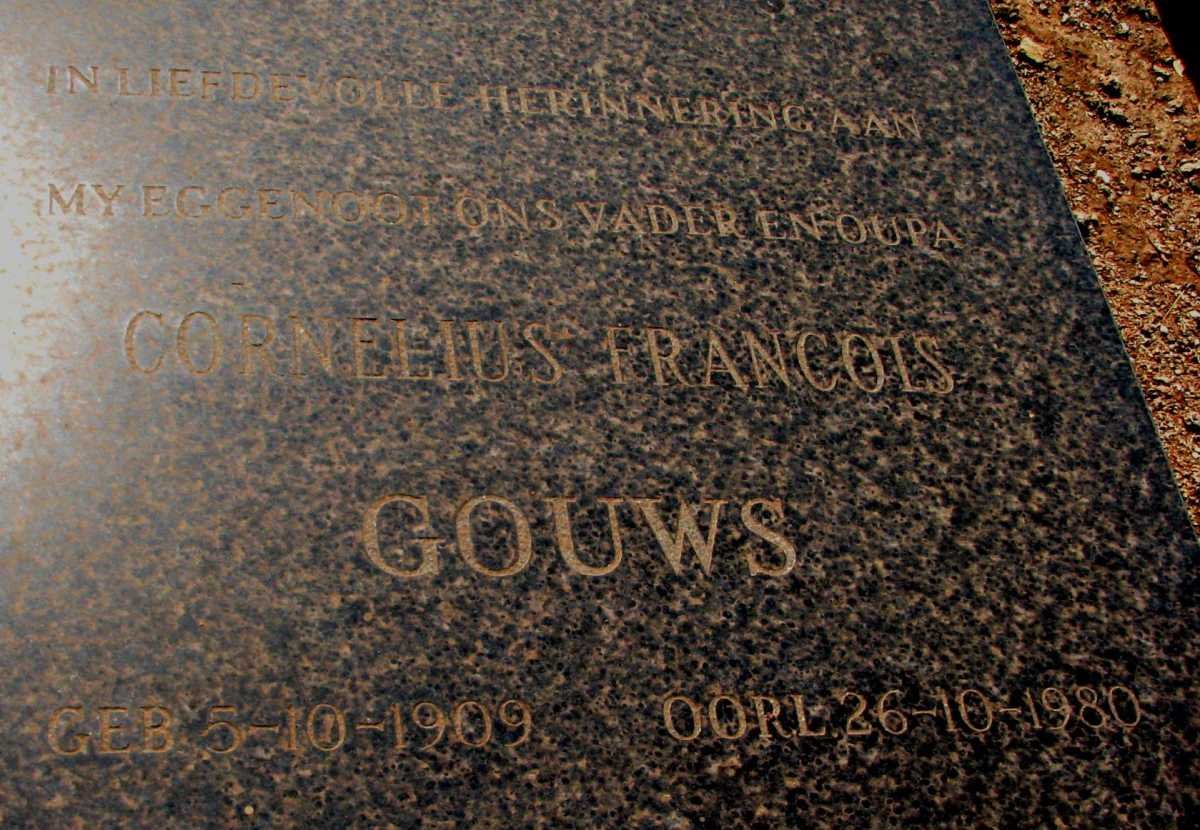 GOUWS Cornelius Francois 1909-1980