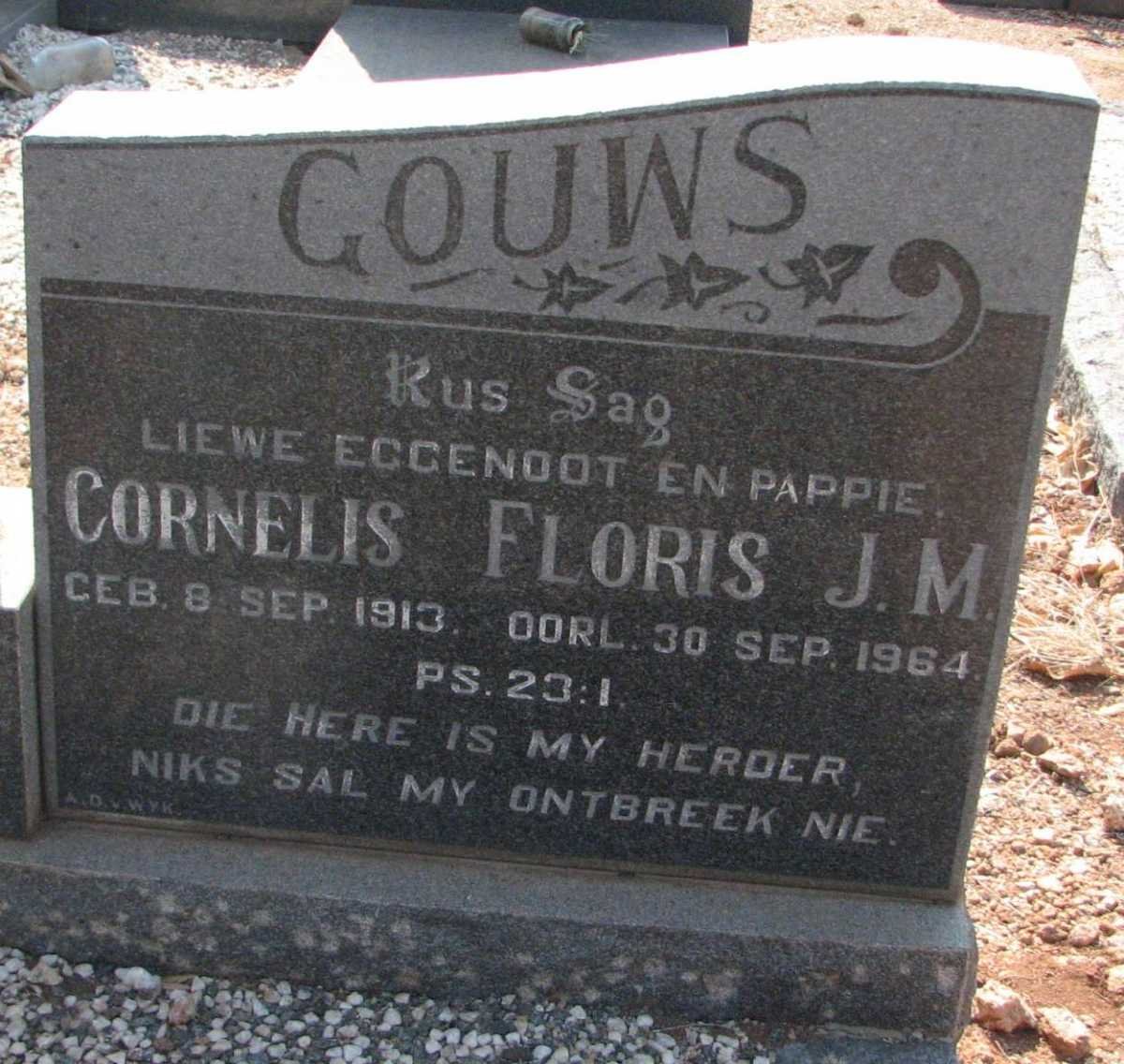 GOUWS Cornelis Floris J.M. 1913-1964