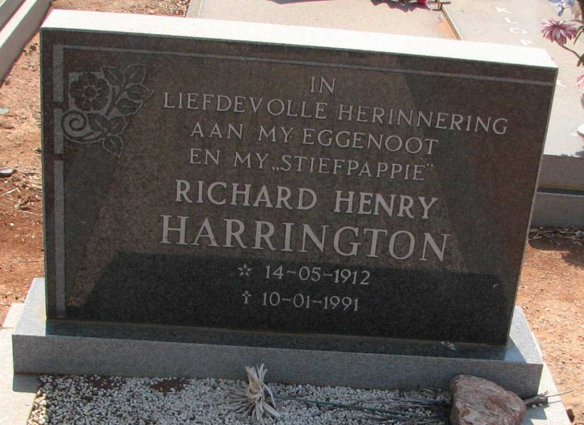 HARRINGTON Richard Henry 1912-1991
