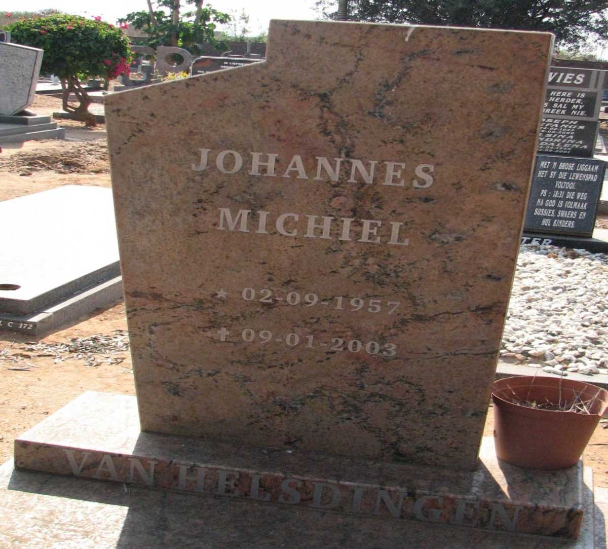 HELSDINGEN Johannes Michiel, van 1957-2003